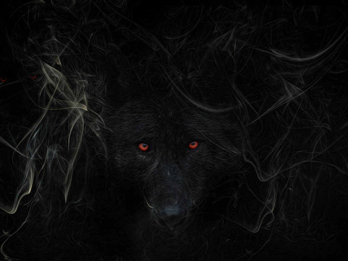 Download wallpaper smoke, wolf, by hankep, section rendering in resolution ...