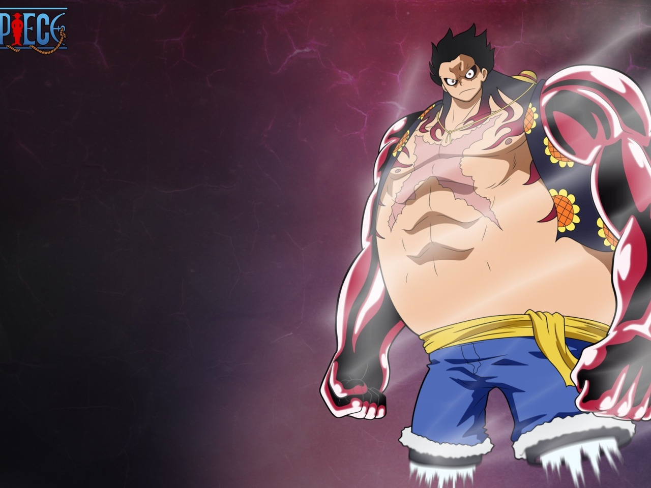 Download wallpaper game, One Piece, pirate, steam, anime, boy, captain,  warrior, manga, japanese, oriental, strong, muscular, scar, supernova,  Luffy, section shonen in resolution 1280x960