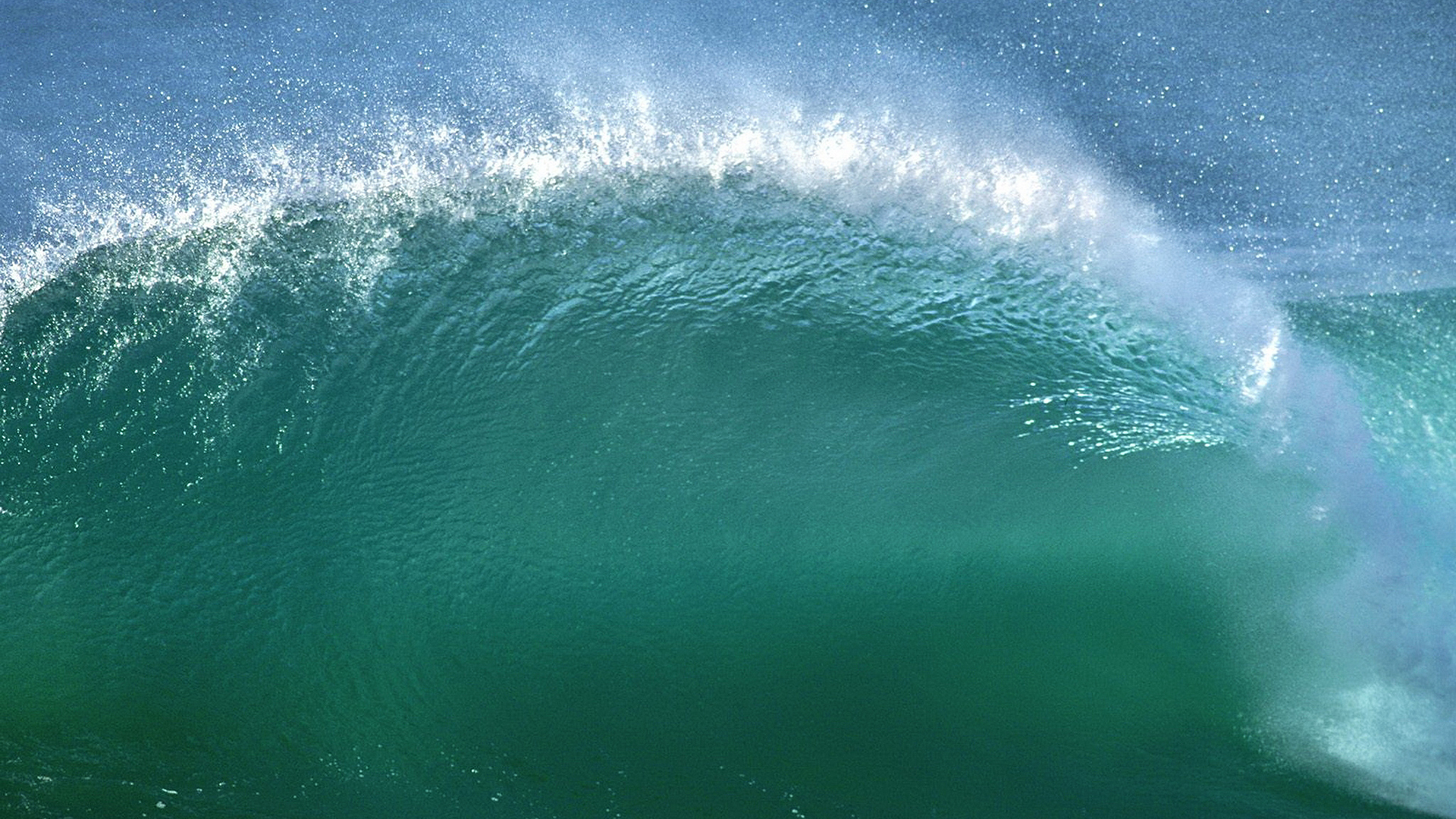 Download wallpaper sea, wave, apple, mac os x, section nature in resolution  1920x1080