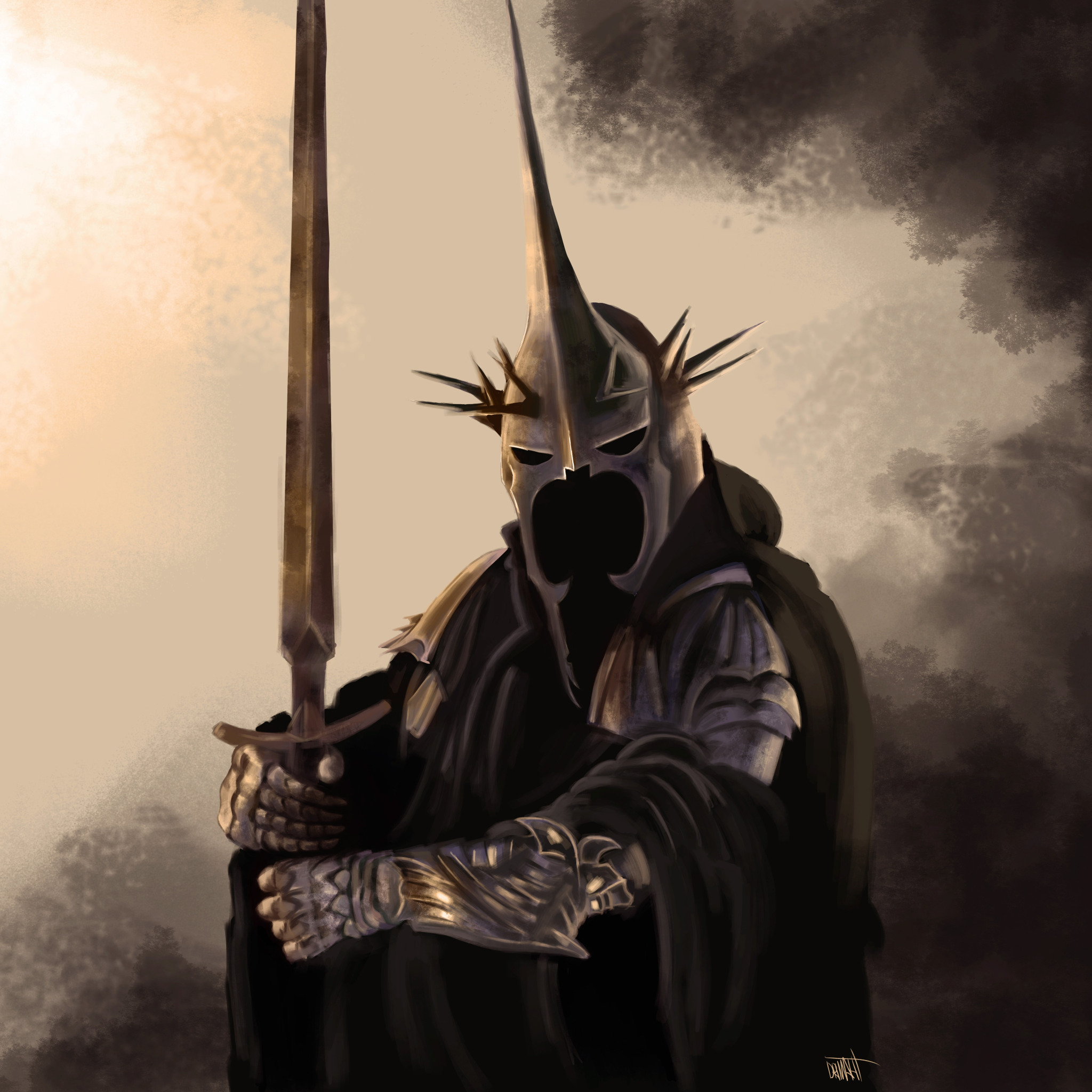 The Lord Of The Rings, Art, Nazgul, The sorcerer king of Angmar. 