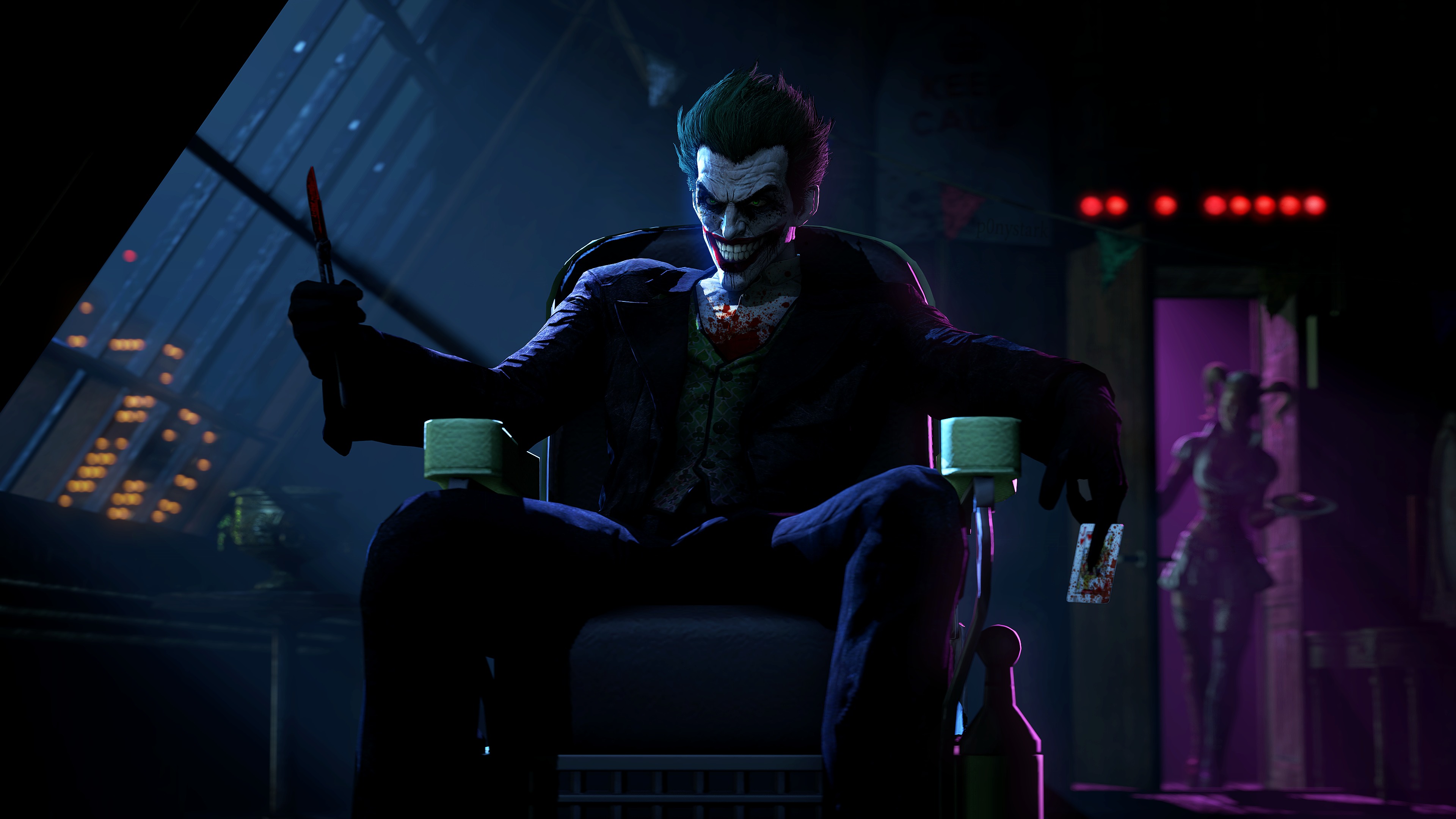 Download wallpaper smile, villain, Joker, Harley Quinn, Batman: Arkham  Origins, section games in resolution 3840x2160