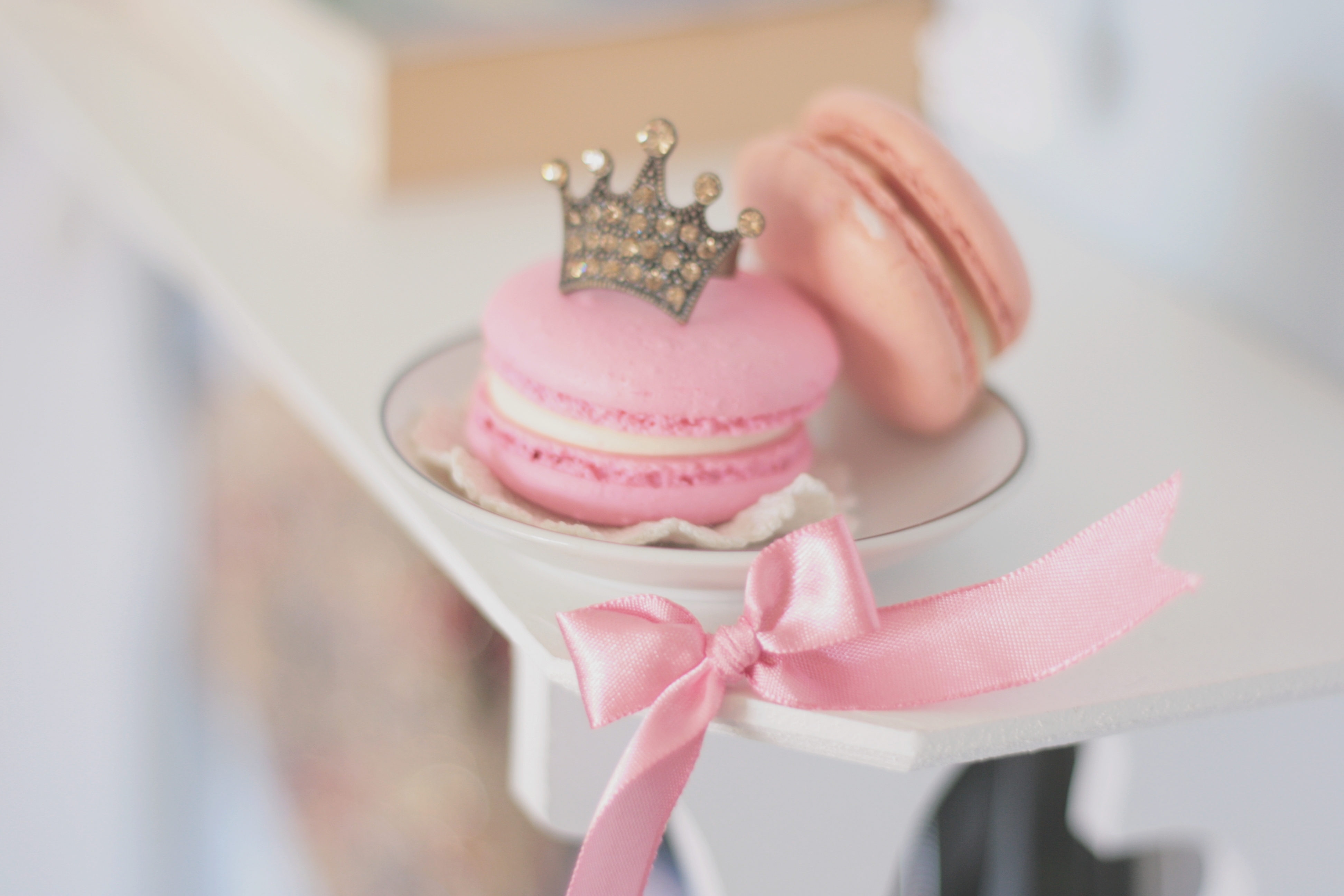 background, pink, Wallpaper, mood, food, crown, cookies, plate, tape, cake,...