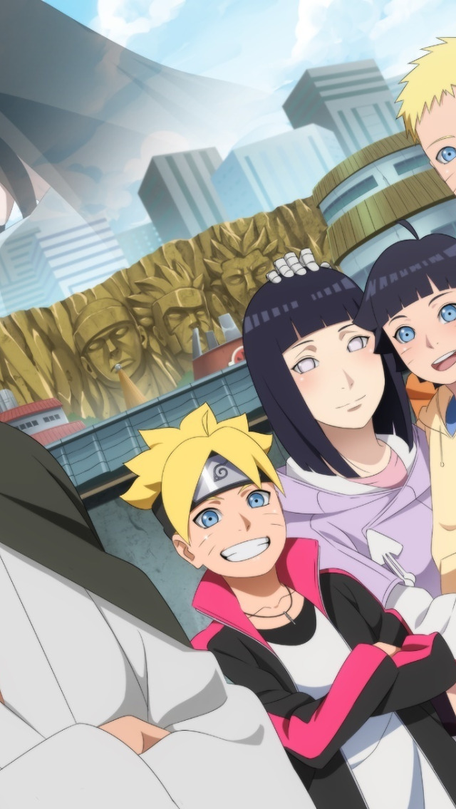 Download wallpaper children, anime, family, art, Naruto, Naruto, Hinata,  section other in resolution 640x1136
