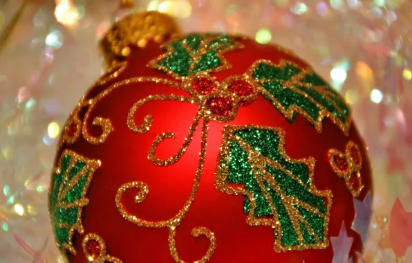 Picture toy, new year, ball, Christmas, decoration