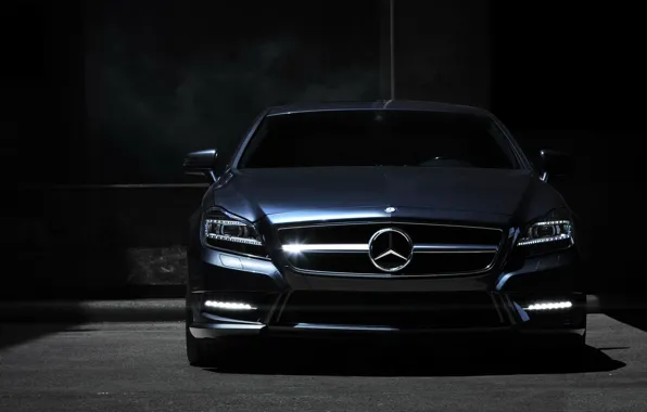 Picture night, Mercedes, the front, Mercedes Benz CLS