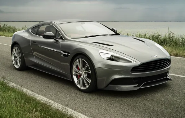 Picture road, the sky, Aston Martin, supercar, the front, Aston Martin, AM 310, Vanquish, Vanquish