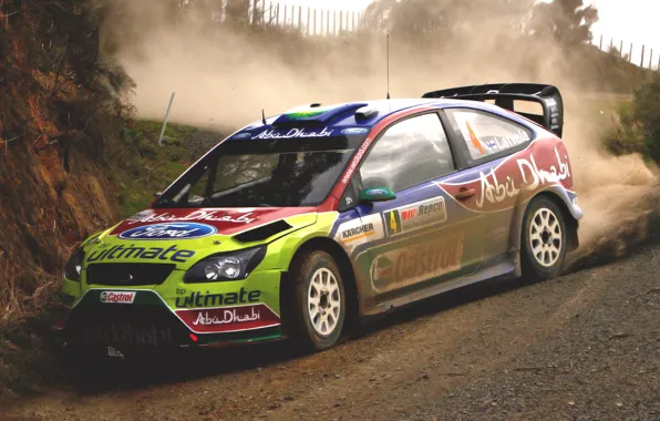 Picture Ford, Auto, Sport, Machine, Race, Skid, Focus, WRC, Rally, Rally