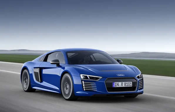 Picture blue, Audi, Audi, e-tron, 2015
