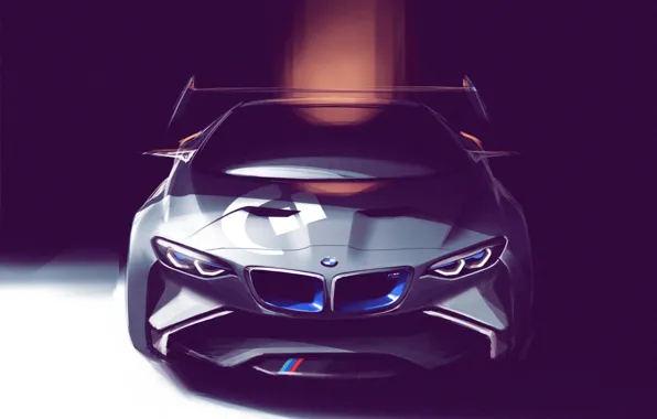 Picture figure, BMW, art, Vision, front, Concept Car, race car, Gran Turismo