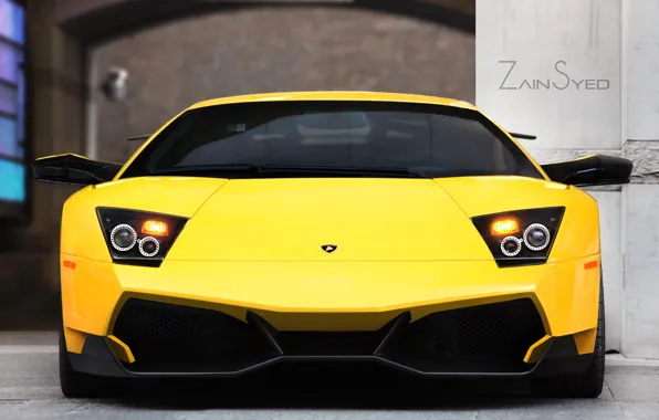 Picture yellow, tuning, Lamborghini, supercar, Lamborghini, Murcielago, SuperVeloce, LP670
