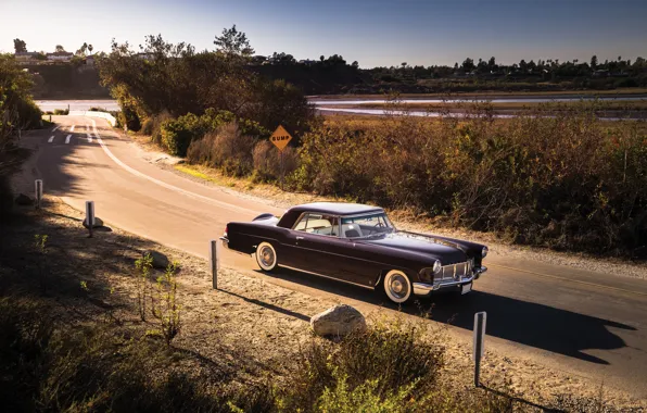 Picture road, Lincoln, background, Continental, the front, 1956, Lincoln, Mark II, Continental