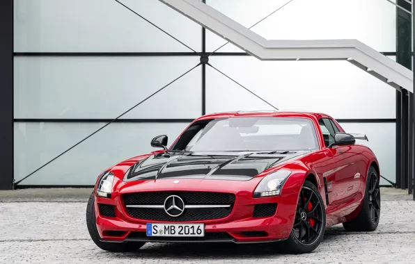 Picture Mercedes-Benz, ladder, red, AMG, SLS, C197, Final Edition