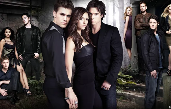 Picture the vampire diaries, Season 2, all the characters