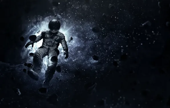 Picture space, the suit, costume, weightlessness, astronaut