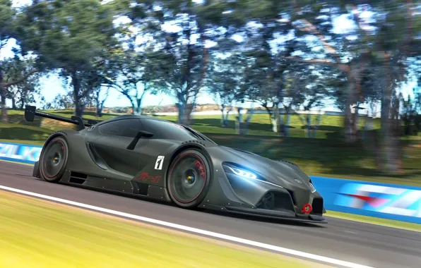 Picture car, Concept, in motion, render, race, Gran Turismo, Toyota FT-1