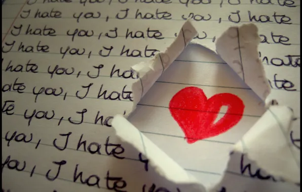 Picture love, heart, love, i hate you, heart