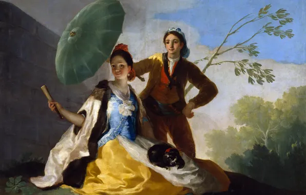 Picture picture, Umbrella, lovers, genre, Francisco Goya