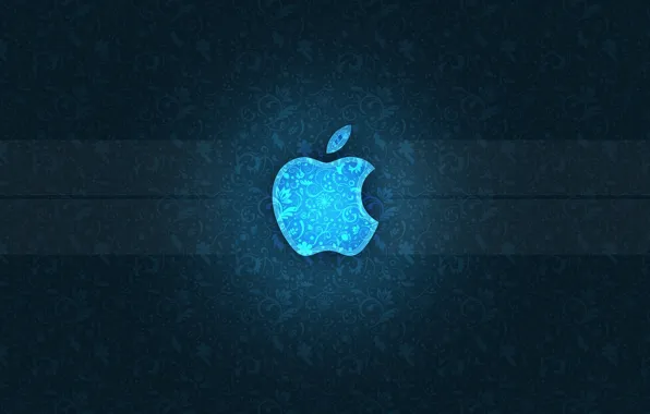 Picture blue, strip, pattern, apple, Apple