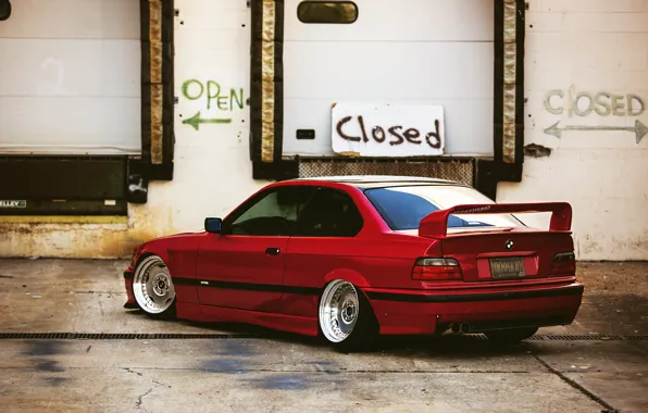 Picture auto, tuning, BMW, BMW, red, red, tuning, E36