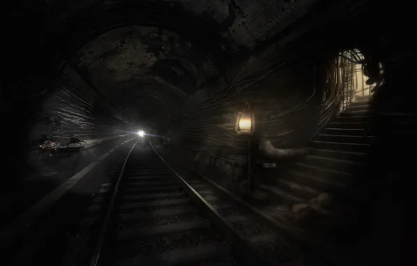 Picture darkness, metro, monsters, Metro Last Light