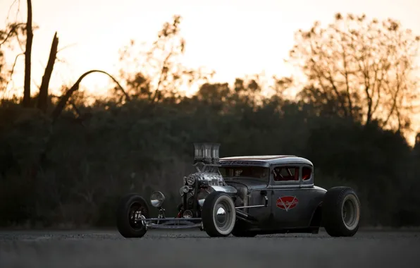 Picture Ford, Hot Rod, Coupe, Rat Rod, Model A