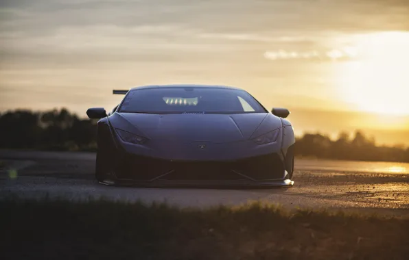 Picture light, Lamborghini, front view, Huracan