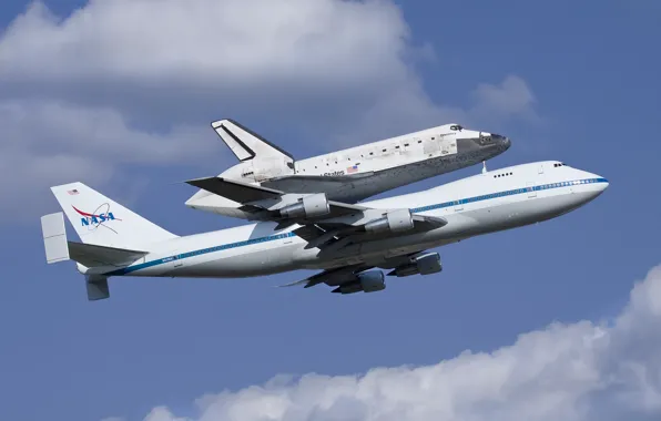 Picture Shuttle, Discovery, the plane, NASA, Discovery, Boeing 747