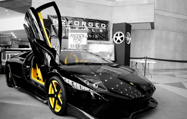 Picture Lamborghini, the door, black, vertical, Murcielago