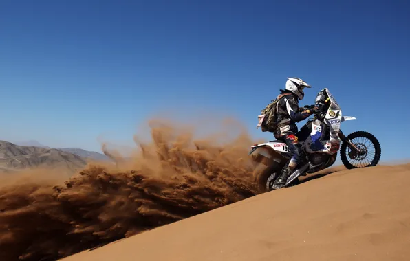 Picture sand, desert, motorcycle, rally, Dakar