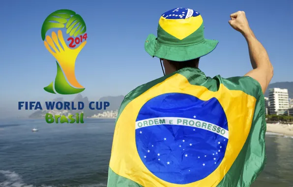 Picture football, logo, Brazil, football, flag, world Cup, World Cup, Brasil, FIFA, fan, 2014, fan