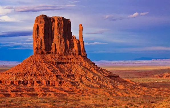Picture the sky, sunset, rock, mountain, USA, monument valley