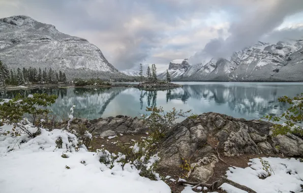 Picture mountains, lake, reflection, Canada, Albert, Banff National Park, Alberta, Canada, Banff, Canadian Rockies, Canadian Rockies, …