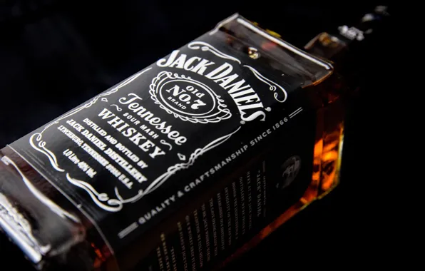 Picture bottle, glass, whiskey, whiskey, one, Jack, bottle, Jack Daniels, Uncle, litre