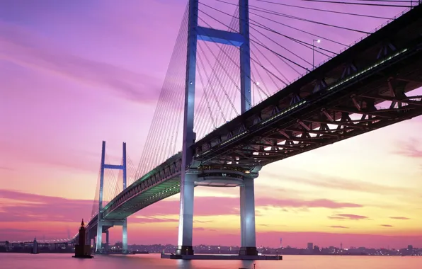 Picture bridge, the city, Japan, Yokohama, yokohama