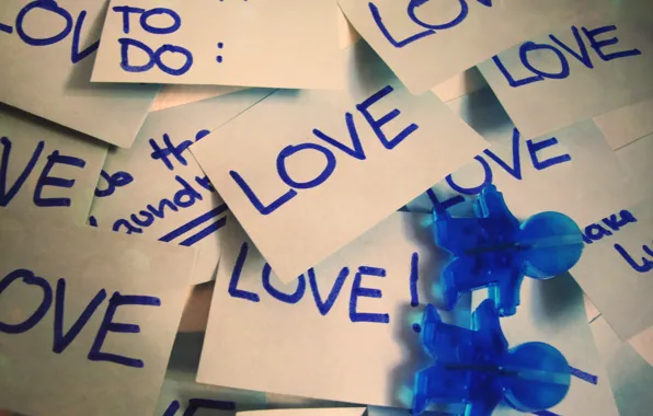 Picture love, blue, labels, blue, mood, love, notes, note