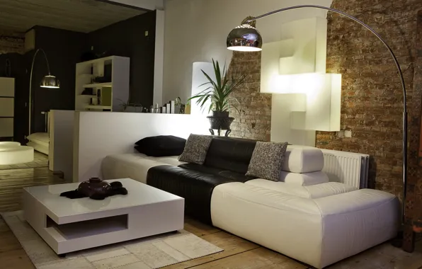 Picture design, style, room, sofa, black and white, lamp, interior, apartment