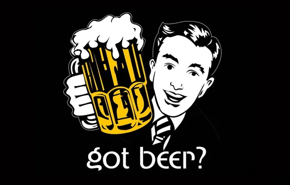 Picture Black, Look, Face, Mug, Beer, Glass, Background, The inscription, Words, Text, Got beer?, Got beer?, …