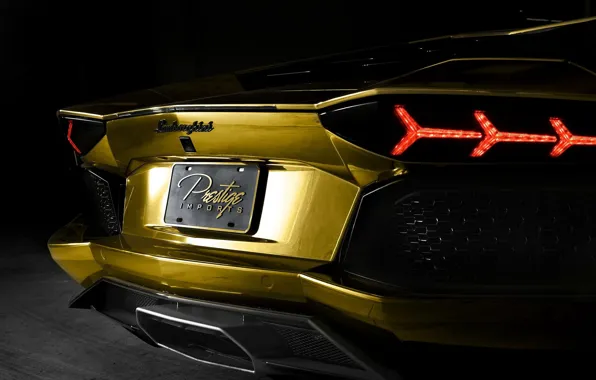 Picture Lamborghini, Lambo, gold, luxury, luxury, Lamborghini Aventador, Aventador, chrome, Prestige Imports Miami