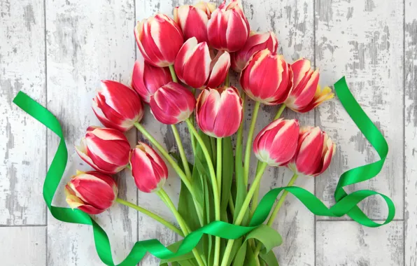 Picture flowers, bouquet, tape, tulips, fresh, flowers, tulips