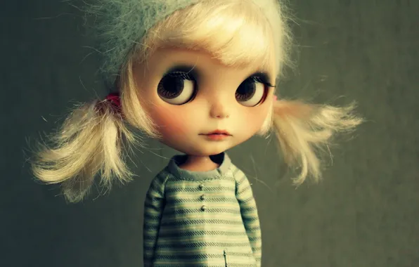 Picture eyes, look, face, hat, toy, doll, blonde, jacket, looks, tails