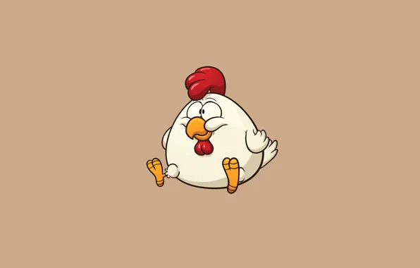 Picture bird, minimalism, chicken, chicken