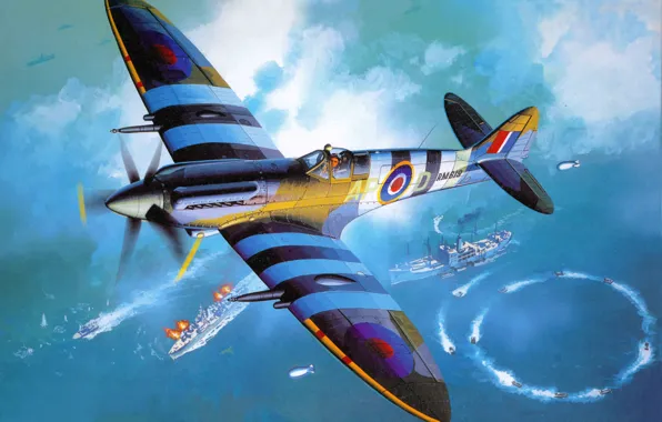 Picture the plane, fighter, art, English, BBC, various, it, Supermarine Spitfire, as, WW2., aircraft, UK, developed, …