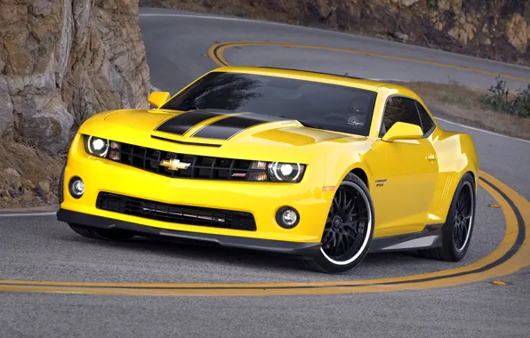 Picture car, yellow, strip, lights, tuning, glasses, male, is, black, camaro, chevrolet, yellow, tuning, driving, wheel, …
