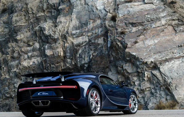 Picture auto, Bugatti, Bugatti, back, hypercar, exhausts, Chiron