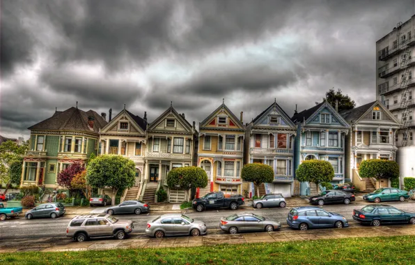 Picture machine, house, San Francisco, houses, Victorian