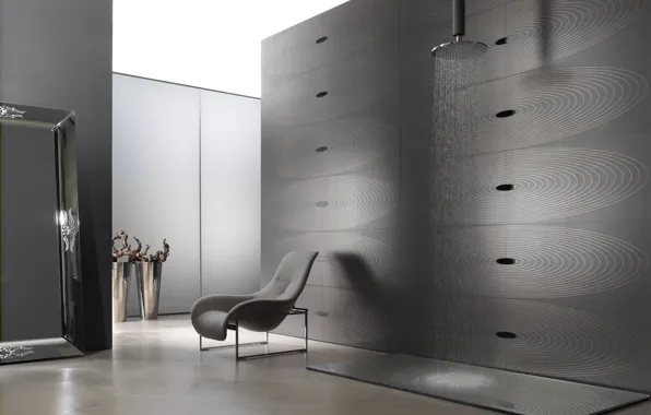 Picture tile, interior, chair, mirror, shower, modern