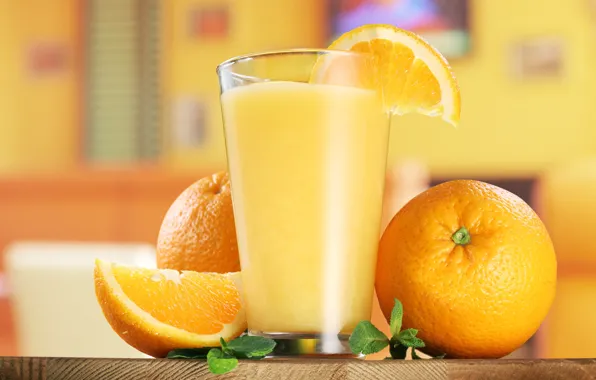 Picture oranges, mint, slices, orange, orange juice, orange juice, mint, cloves