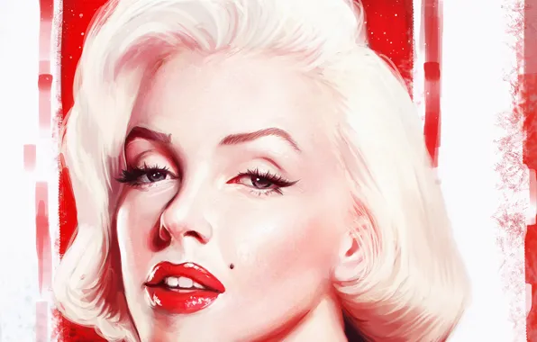 Picture look, face, woman, star, actress, beauty, art, marilyn monroe