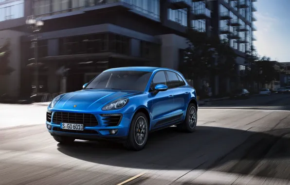 Picture road, jeep, Porsche, Porshe, megapolis, SUV, SUV, 2014, Macan, Macan S, Makan