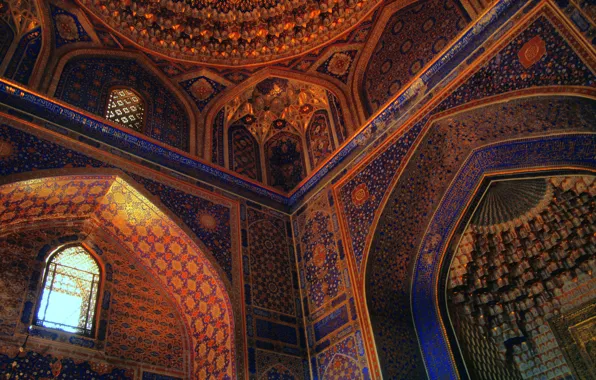 Picture Uzbekistan, Samarkand, Gilded madrasa, madrasah Tillya-Kari, Registan square